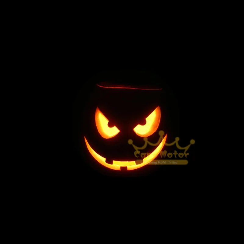 1pc Halloween Horror Pumpkin Joke Faces LED Light Logo Motorcycle Spotlight Laser Shadow Projector Universal