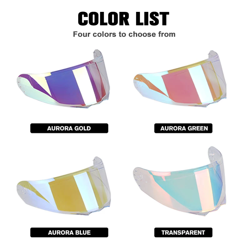 Nieuwe motorhelm lens facelift helm speciale lens transparante spiegel zwarte spiegel kleur spiegel zilveren lenspakket