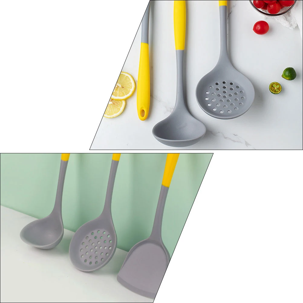 

Silicone Utensil Set Heat Resistant Cooking Tools Non Stick Kitchen Gadgets Cookware Spoon Spatula Soup Spoon Food Grade