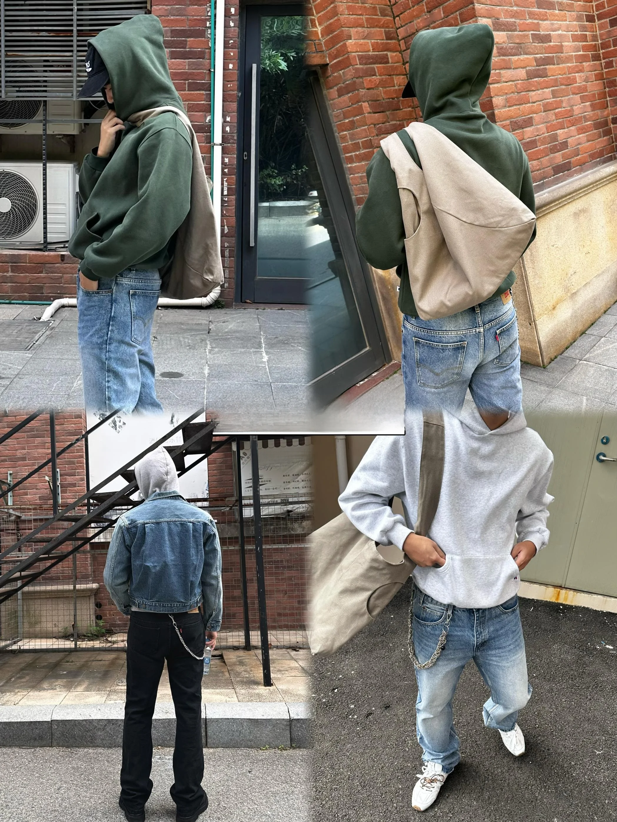 

Retro Russell 90s Color Basic Fce Hoodie Commute CleanFit Youth Trendy Long Sve Hooded Sweatirt for Teens
