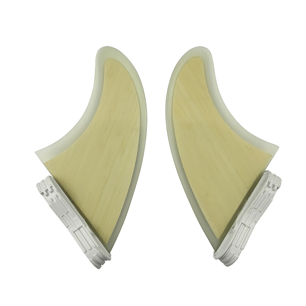 Surfboard Bamboo Material Fin UPSURF FCS 2 Fin Surf Fins 2pcs per Set Keel Fin Double Tabs 2 Twin Fin Sup Board Accessories