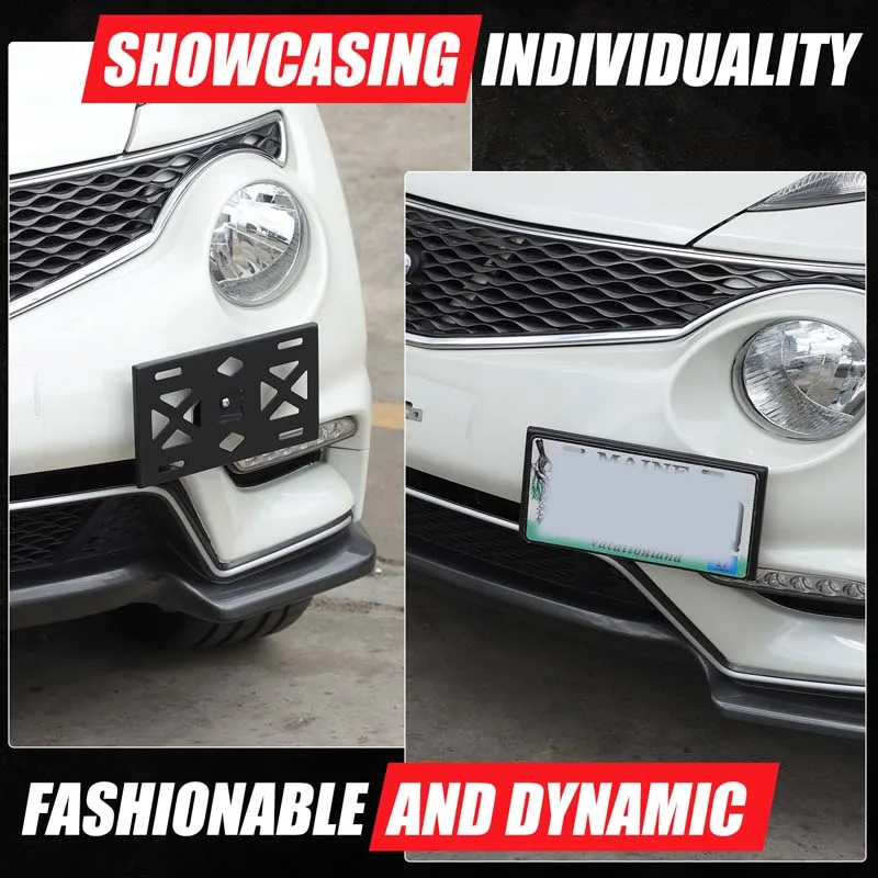 

For 2011-2019 Nissan JUKE Infiniti ESQ License Plate Bracket Front Side Bumper License Plate Mount Frame Car Accessories