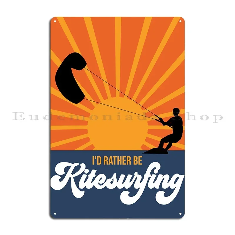 I Love Kitesurfing Metal Plaque Painting Design Cinema Designing Kitchen Kitesurfing Kite Surf Tin Sign Poster