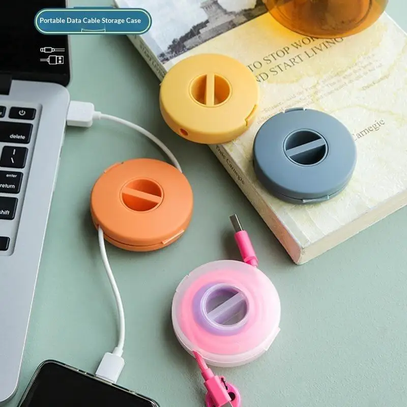 Portable Cable Organizer Cord Management USB Winder: Retractable Phone Holder Charger Wire Storage Protector
