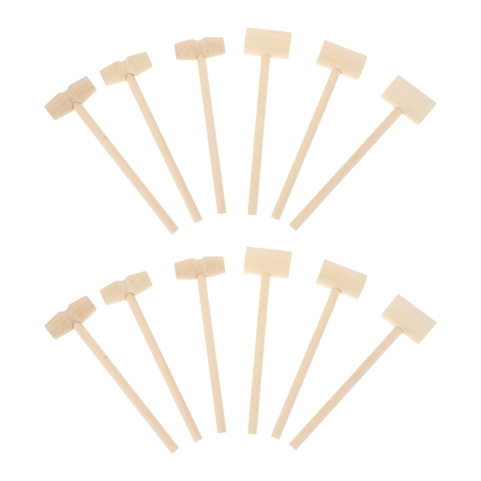20 قطعة مطرقة صغيرة خشبية خفيفة الوزن ناعمة خالية من الأزيز آمنة للأطفال مطرقة كعكة قصف أداة لعبة الدعامة للأطفال اليانصيب الكراك #6