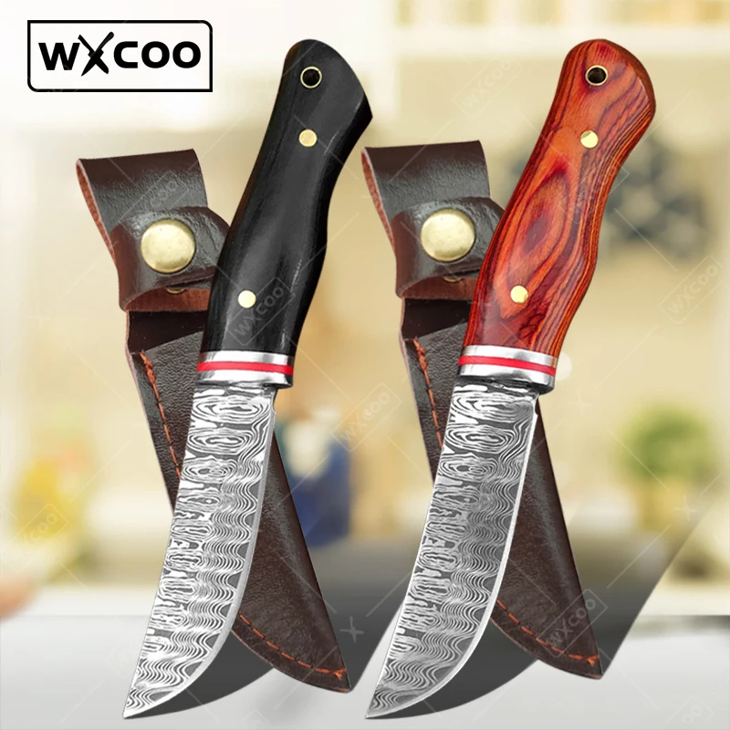 WXCOO Steak Knife Butcher's Boning Knife Sharp Meat Cleaver Stainless Steel Kitchen Chef Knives BBQ Fruit Slicer Fish Cutter