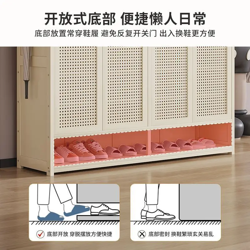 Custom Shoe Cabinet Home Entrance, Multi-layer Large Capacity Shoe Rack, Style Indoor Entryway Cabinet, Dustproof and