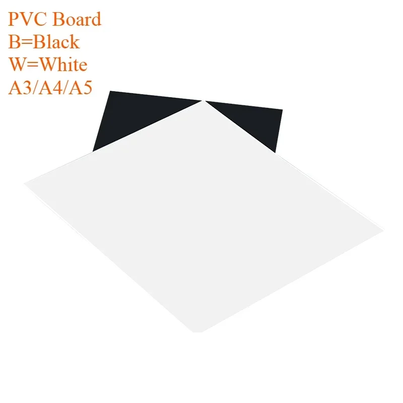 A3/A4/A5 Black/White PVC Plastic Board Model Sheet Material for DIY Model Part Accessories Thickness 0.2~1mm