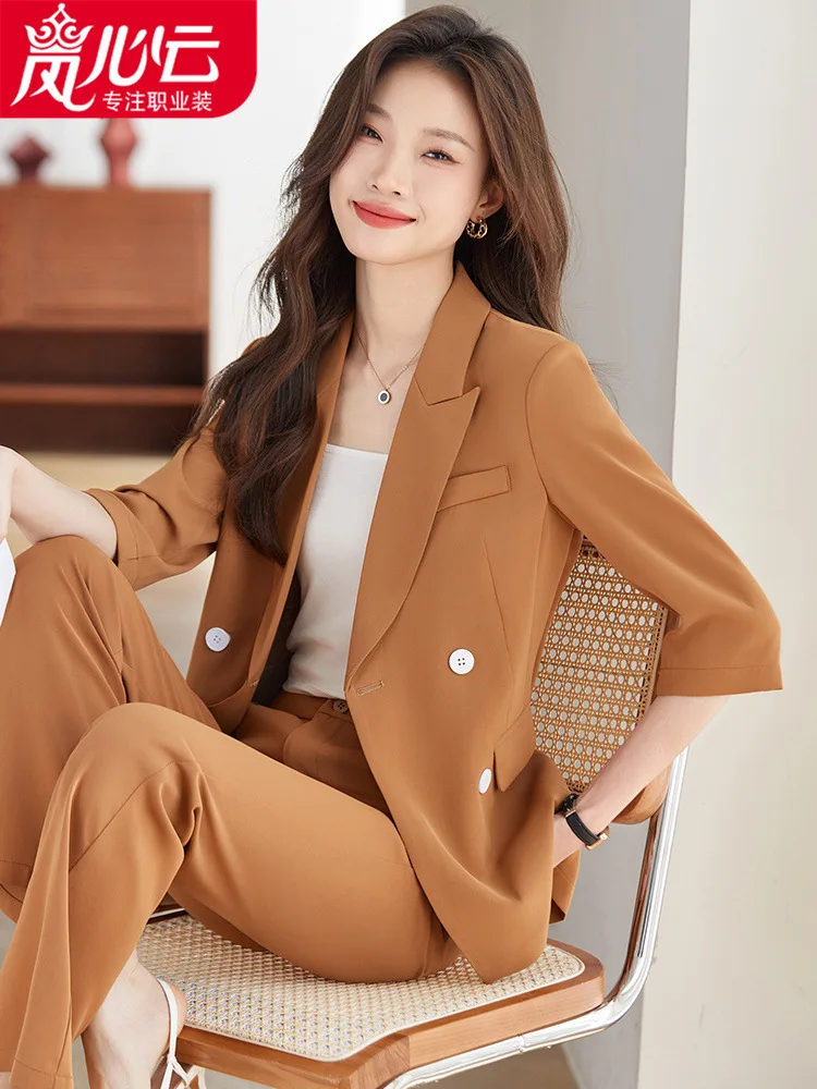 Lan Xinyun Summer New Business Suit Tailored Suit Formal Clothes Women's Suit Overalls Dignified Goddess Fan High End6763