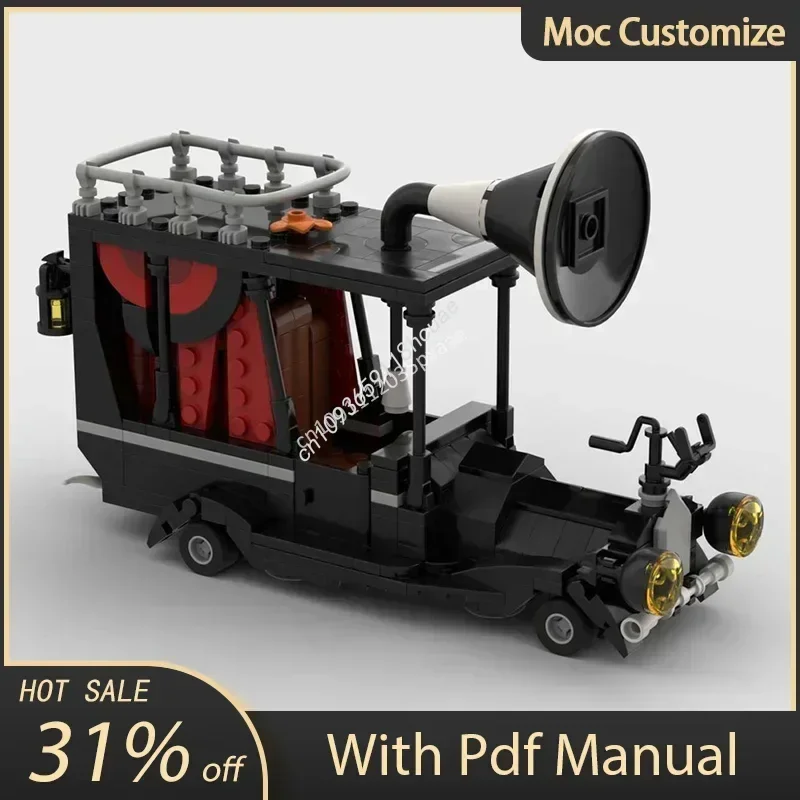 451pcs The Nightmareal Before - Mayor's Car Model Moc Building Blocks Set Bricks Toys Children Christmas Halloween Birthday Gift