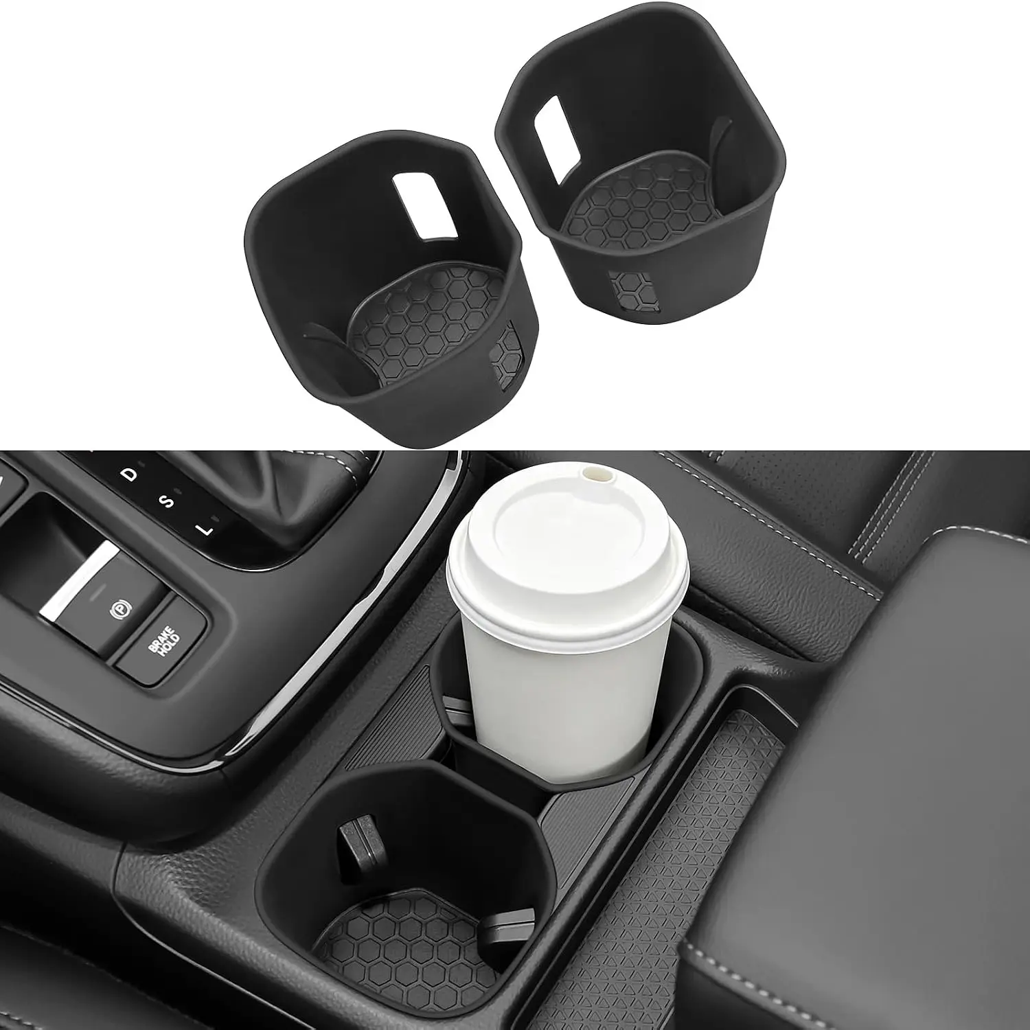 Console Cup Holder Inserts for 2023-2025 2026 Honda CRV Accessories Non-Slip Cup Holder Inserts CR-V Accessories