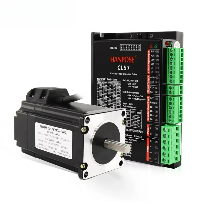 Nema23 Stepper Motor 189N.Cm 57EH76A4001 Motor Driver Set Encoder 2-phase for 3D Printer Accessories Close Loop Steeper Motor
