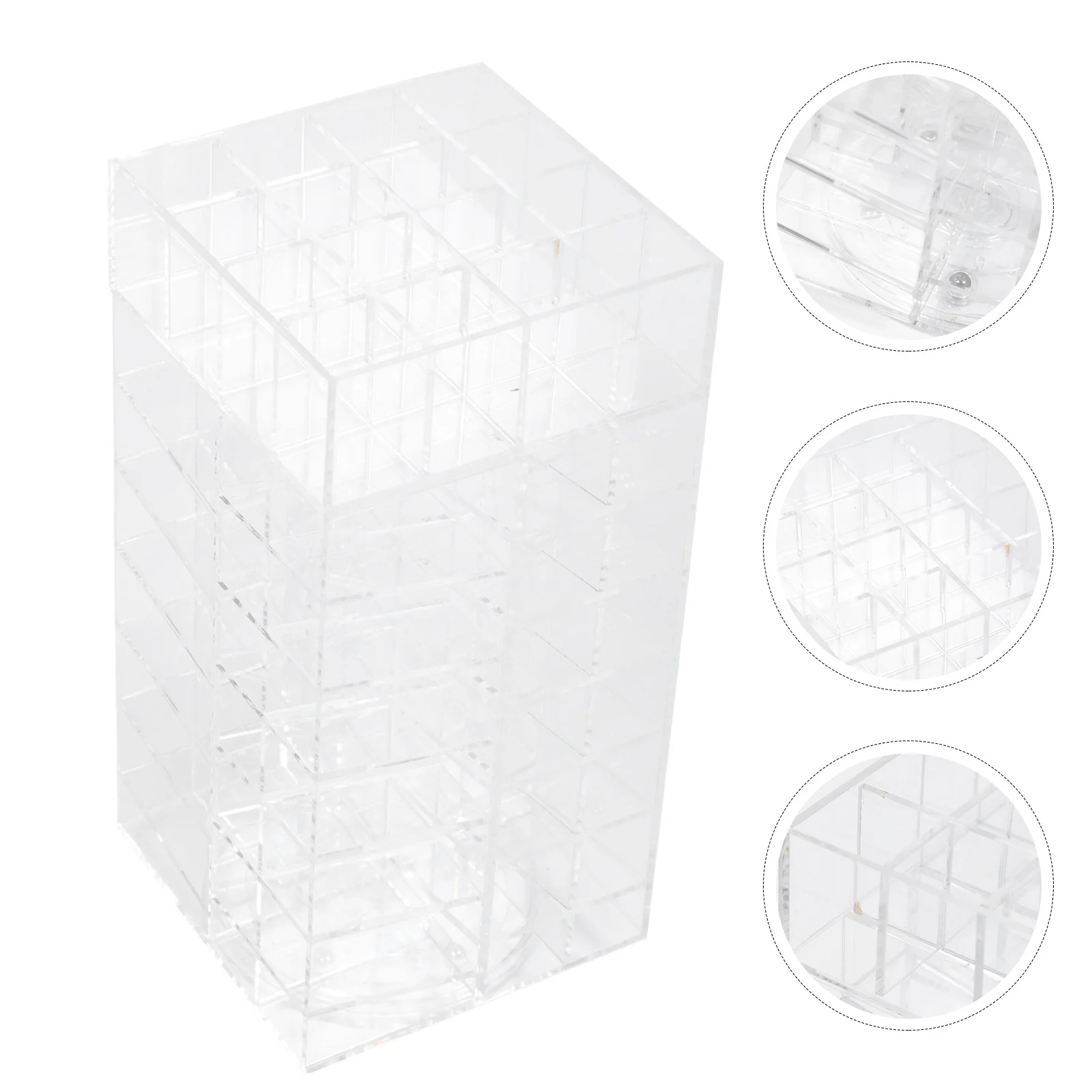 

1Pcs 64-Hole Acrylic Lipstick Holder Simple Elegant Rotatable Stand for Dressing Table Acrylic Lipstick Rack Lip Gloss Holder