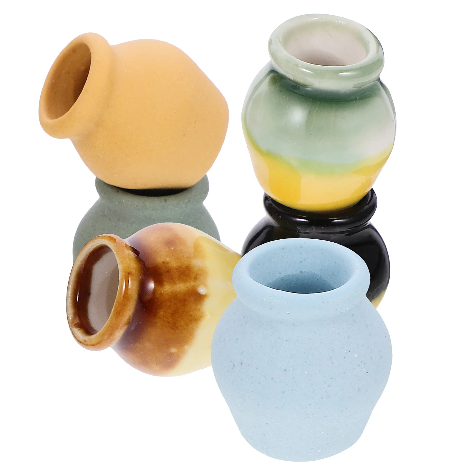 

6 Pcs House Furniture Flower Vase Photography Props Vase Container Ceramic Flower Mini Containers