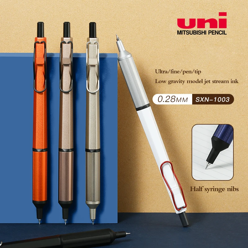 

UNI Ballpoint Pen SXN-1003/SXE3-2503 Low Center Gravity Metal Rod Oily Ultra-fine Nib 0.28/0.38mm Multifunctional Pen Stationery