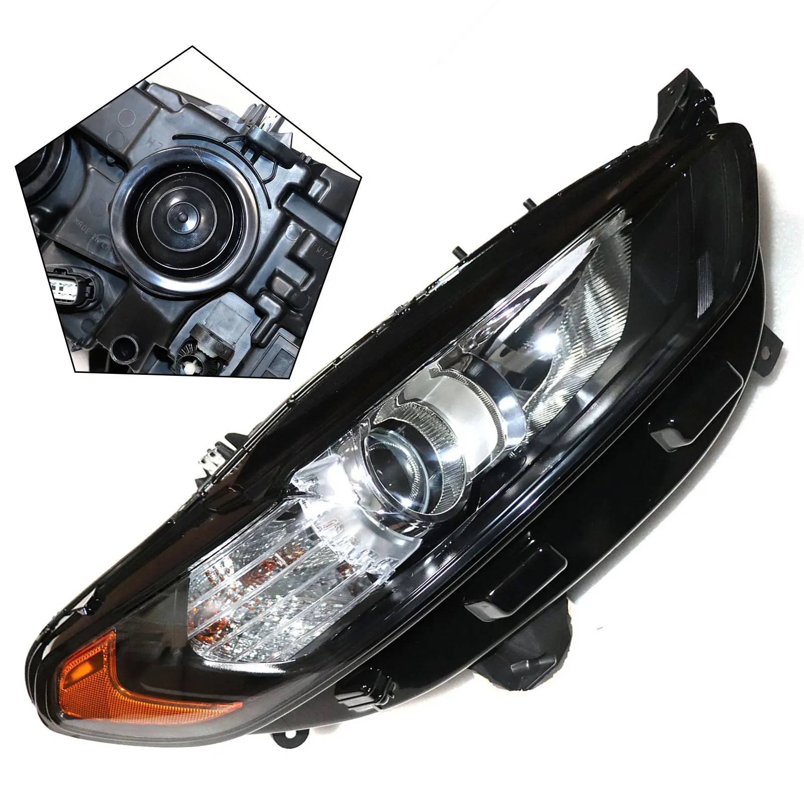 Right Passenger Side Halogen Headlight Headlamp Assy For 2013-2016 Ford Fusion