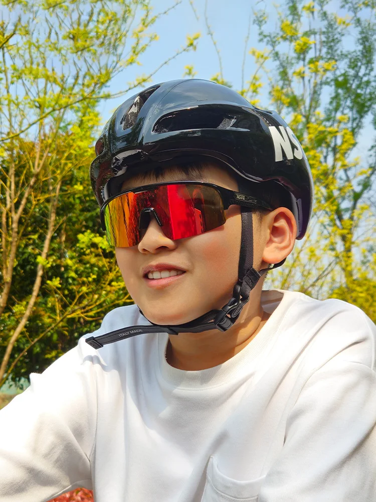 NSVE 30020 Youth Semi-Rimless Sports Sunglasses - Lightweight UV400 Protection for Running Cycling Outdoor, Teen Glasses
