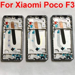 Xiaomi POCO F3 M2012K11AG için orta çerçeve konut ön LCD çerçeve tutucu kapak orta konut kapak çerçeve onarım parçaları