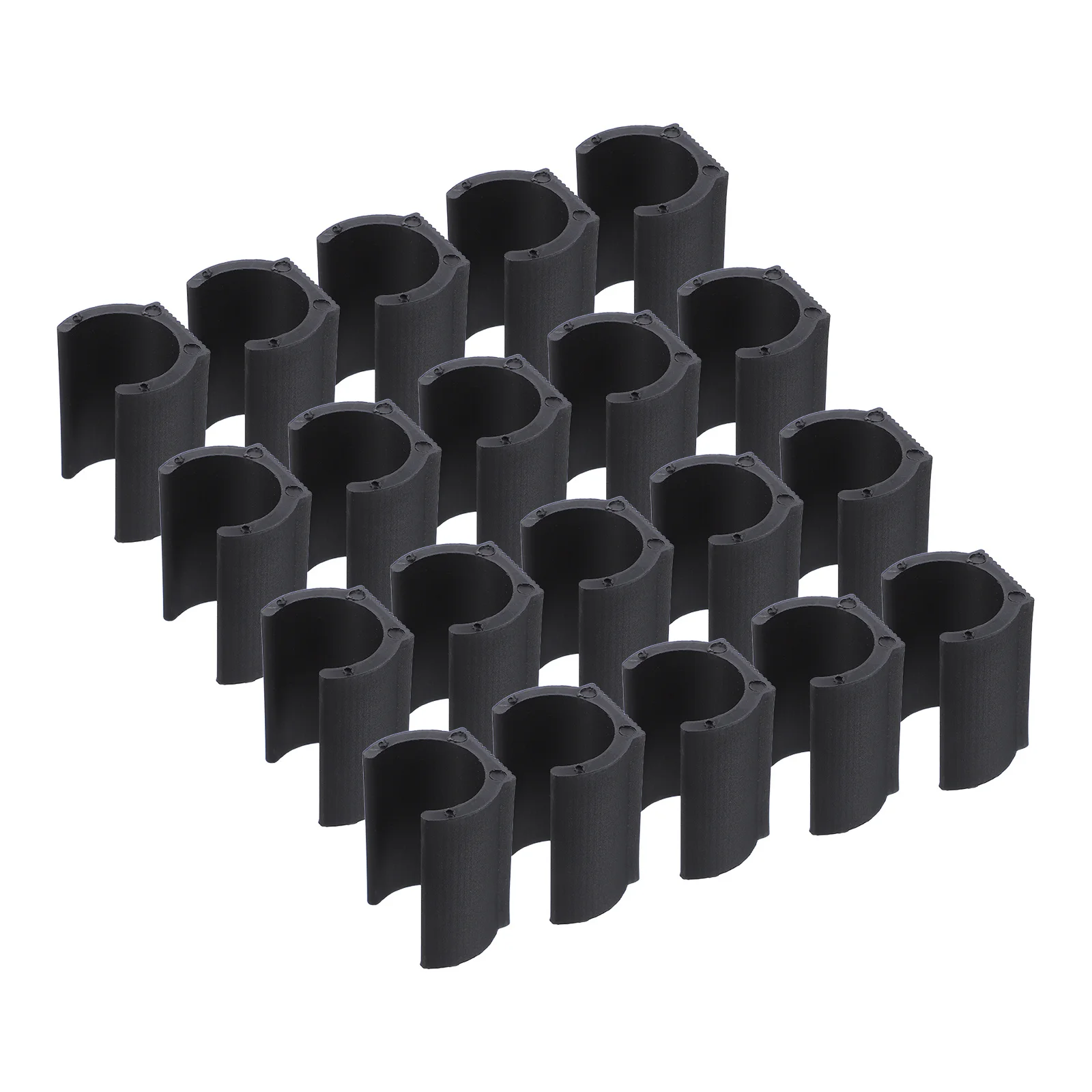 

20pcs Chair Foot Pads Non-Slip Plastic Tube Clamps For Round Pipes Chair Leg Protectors Furniture Floor Grip Pad Anti-Scratch