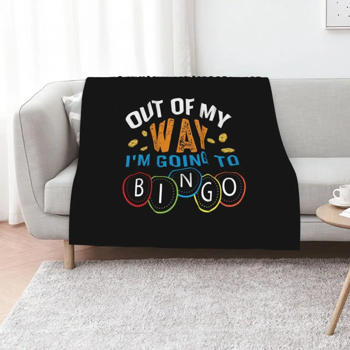 Out Of My Way Im Going To Bingo Throw Blanket Fluffy Cozy Throw Blanket for Home Decor