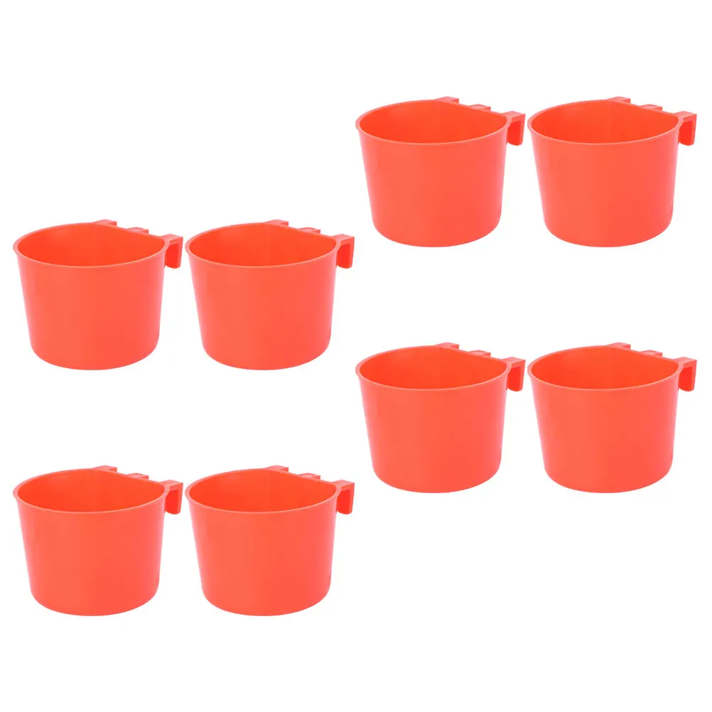 

8pcs Bird Feeder Bowl Cage Accessories Reusable Strong Parrot Chicken Pigeon Rabbit Food Water Plastic Pet Supplies