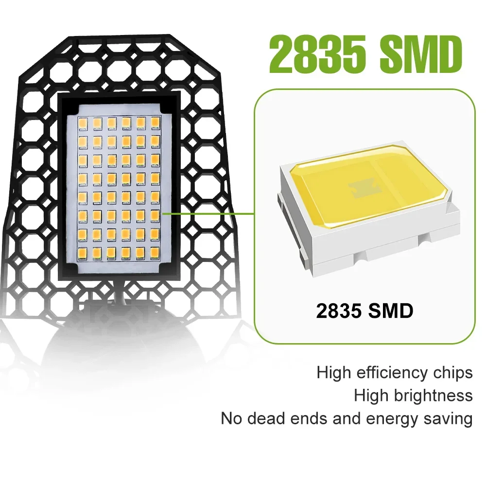 200 واط LED مصباح المرآب لمبة E27/E26 مصباح السقف طوي تشوه AC100-277V الأضواء مستودع ورشة عمل الطابق السفلي الإضاءة