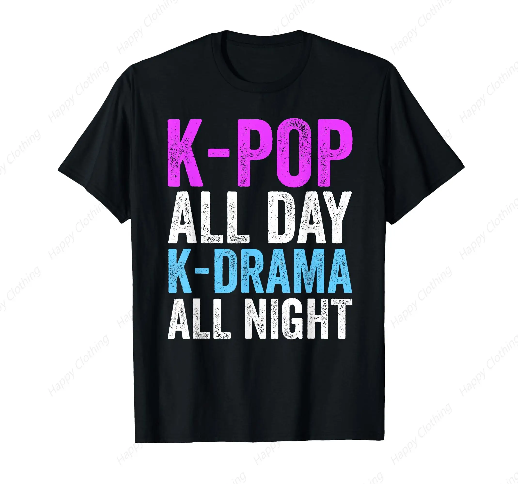 K-Pop All Day K-Drama All Night K-Pop T-Shirt Korea Culture T-Shirt Classic Logo T Shirt and Stickers Graphic tee