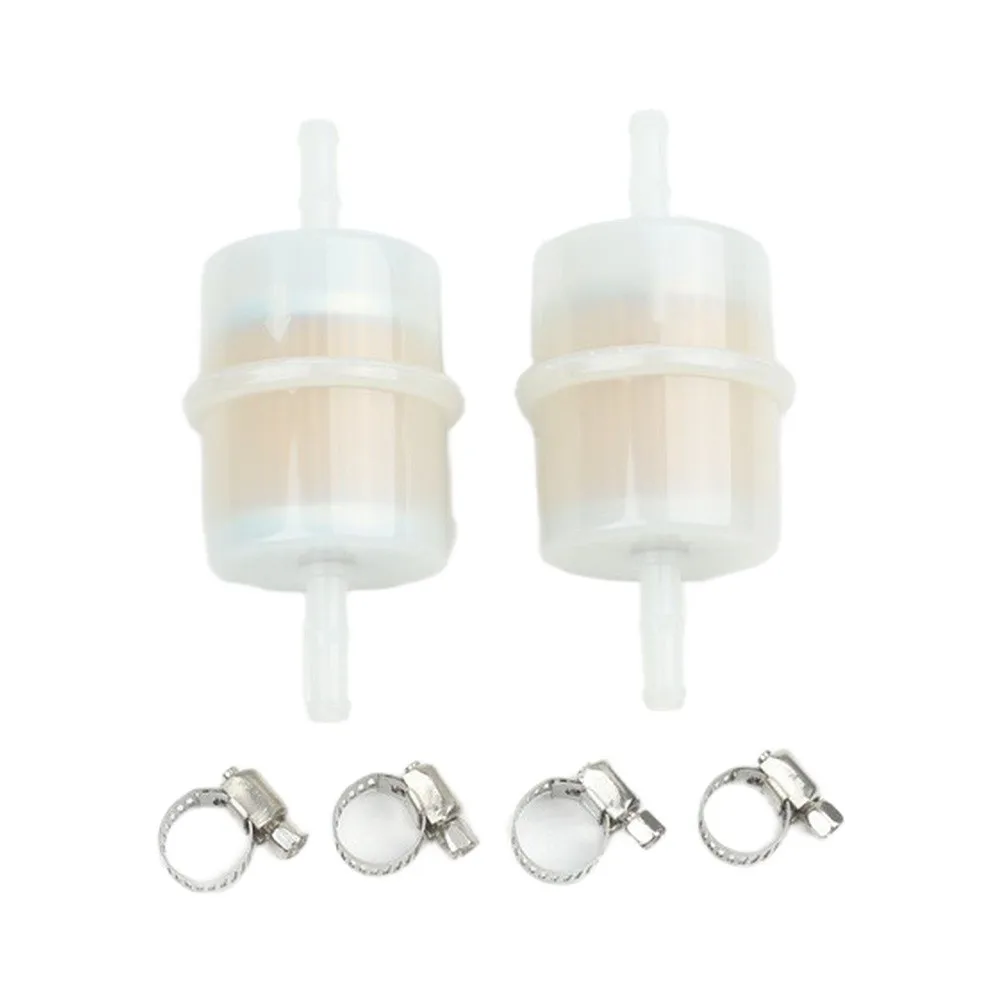 Lawn Mower Maintenance White Fuel Filter Inline Replacement Filter Plastic Construction Tool-free Installation