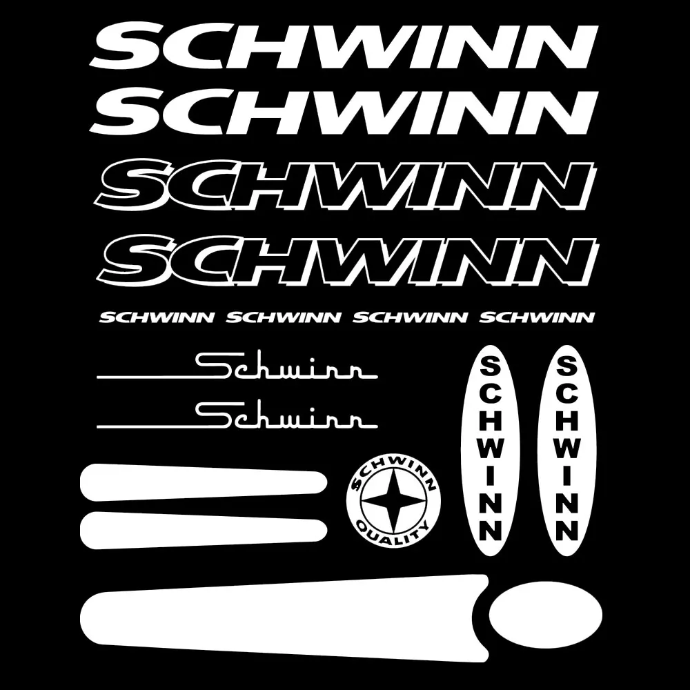 Juego de 17 Calcomanías de Vinilo Resistentes al Agua y a los Rayos UV para Cuadro de Bicicleta SCHWINN, Protector Antiarañazos y Decoración para Ciclismo DIY