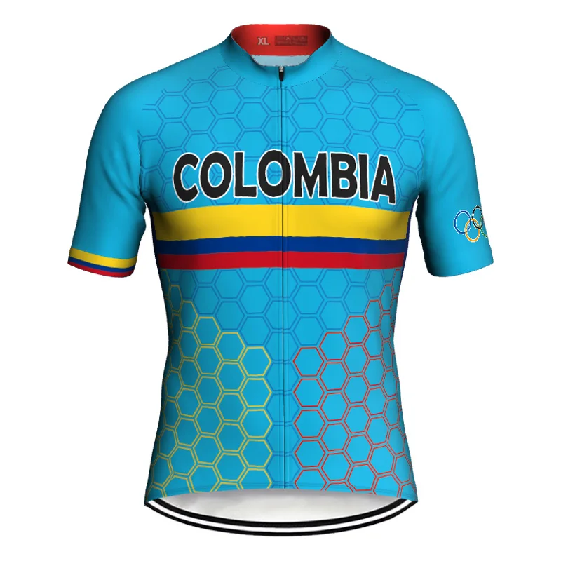 Colombia Cycling Sweater, Short Sleeve Wear, Road Bike Shirt, Motocross Jacket, Bicycle Clothes, Hiking Top, Rider Youth, Summer