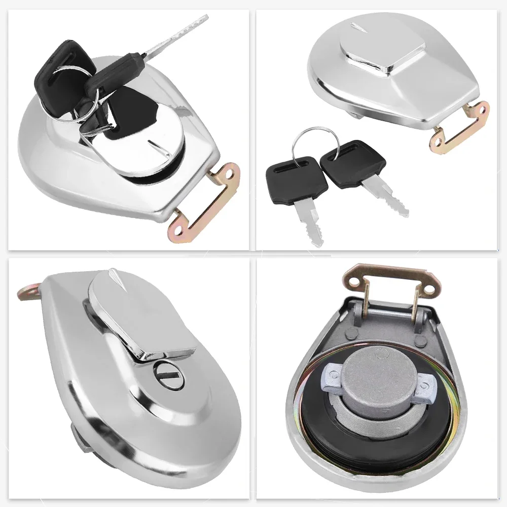 1 Set Motorcycle Fuel Gas Cap Tank Cover with 2 Keys Rustproof Stainless Steel for Honda VF750C VF750 VF 750 700