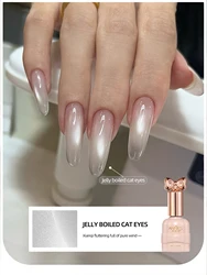 10ml Autumn Jelly Boiled Water Cat Magnetic Gel Nail Polish For Professional Salon Reflective Flash Cat Eye Gel Nail Varnish