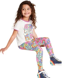 Jumping Meters Animals Girls Clothing Sets Kids Suits 2 Pcs  Tops + Leggings Baby Costume Summer Short Sleeve Kids  Wear Outfits