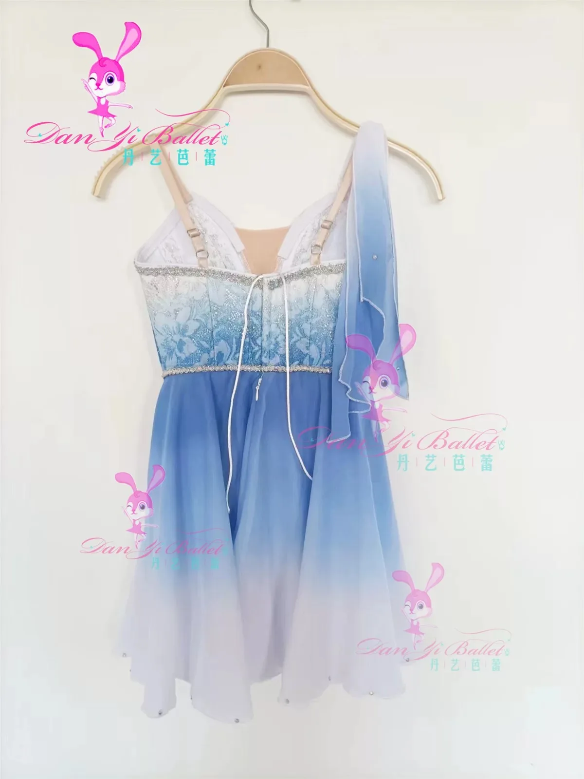 Professional Danyi children's ballet dress blue gradient Cupid skirt performance costume competition customized