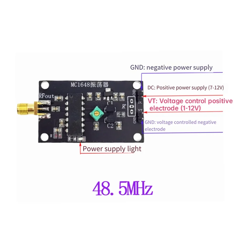 

80Mhz-124Mhz Oscillator Oscillator RF Voltage Controlled Oscillator FM Signal Source