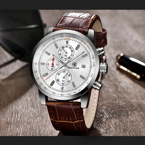 Imagen 2 del producto BENYAR 5102 Reloj de cuarzo de marca superior a la moda para Hombre, Reloj deportivo con cronógrafo de lujo, Reloj de regalo para Hombre, Reloj Masculino