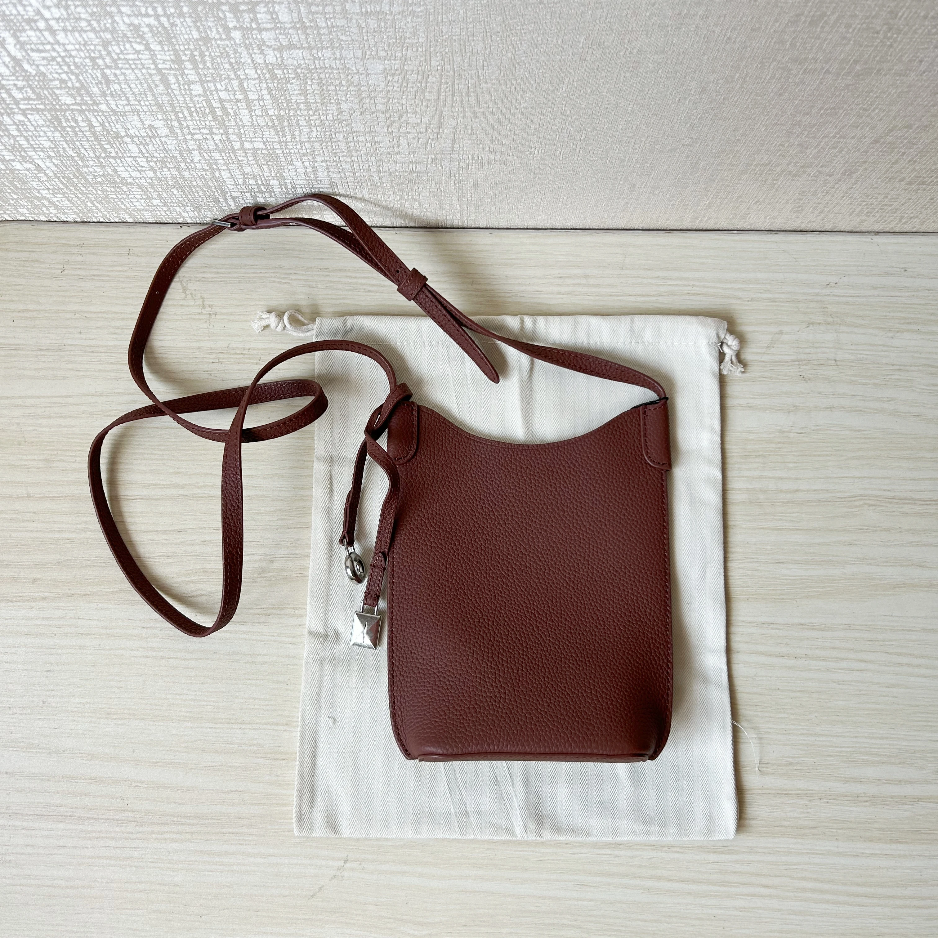 Mini sac à bandoulière en cuir véritable pour femme, sac à main de luxe, sac à bandoulière en cuir de vachette, sac de téléphone à la mode, haute qualité, style designer