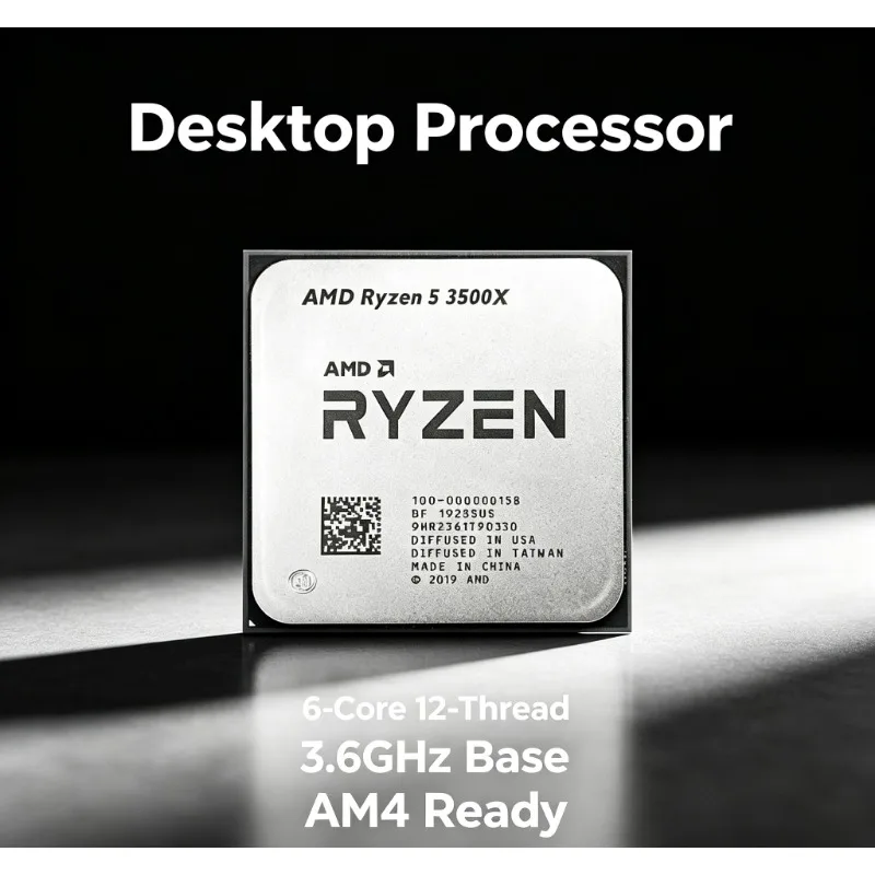 Non Integrated Graphics Processor Ryzen 5 3500X AM4 Socket Six Core Hardware For Discrete Graphics PC