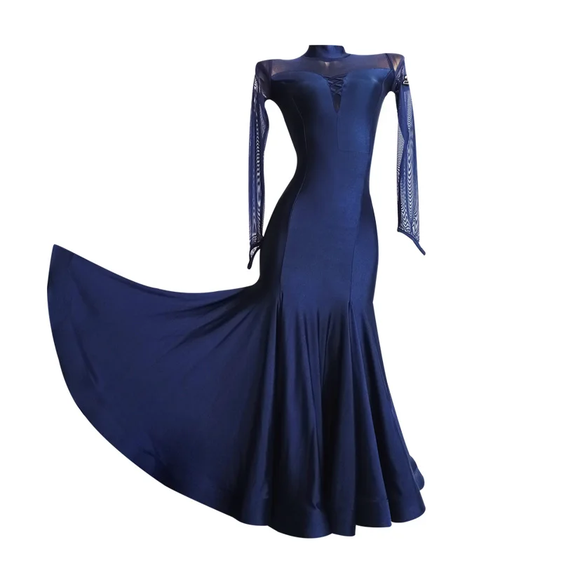 

New Sexy Modern Dance Skirts National Standard Women Ballroom Dance Dresses Waltz Performance Costumes T008