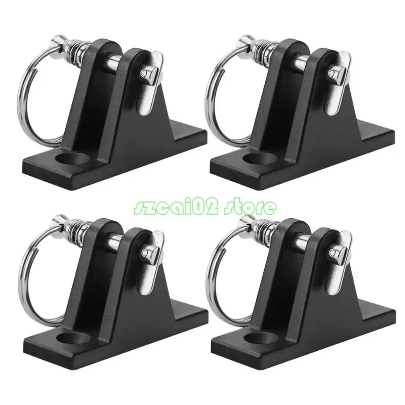 400B Marine Bimini Top Deck Hinge Nylon Base With Stainless Steel Pins for Boat Sunshade Mounting Canopy Hardware