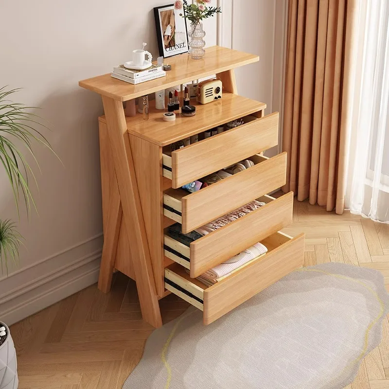 

Four chest cabinet solid wood width 60cm bedroom chest of drawers simple bedside cabinet