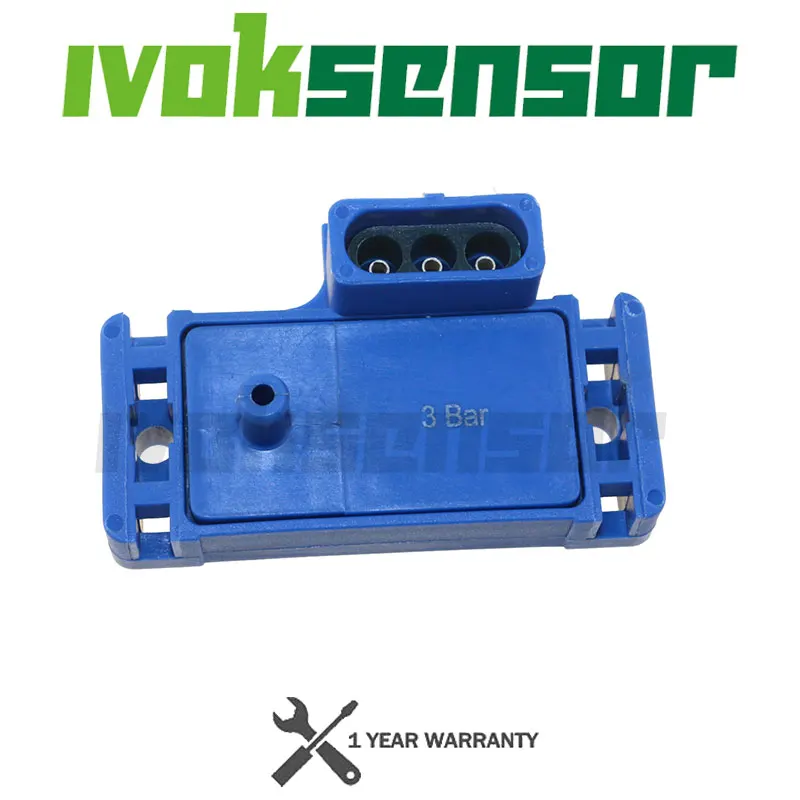 โปรโมชั่นใหม่สำหรับ GM สไตล์3BAR Turbo Boost แผนที่ Sensor สำหรับมอเตอร์ไซค์ Motec Megasquirt พร้อมปลั๊ก12223861 16040749 12219935