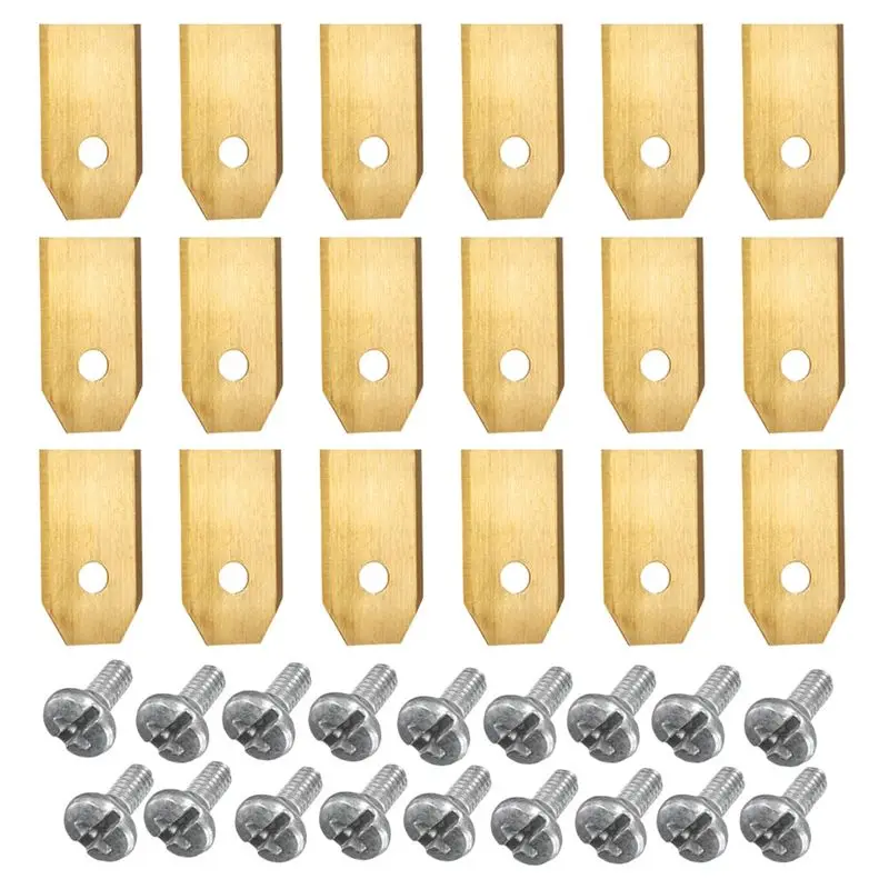 AT63-For Automower Compatible 18Pcs Stainless Steel Lawn Mower Cutting Blade Replacement Kit Garden Accessory A