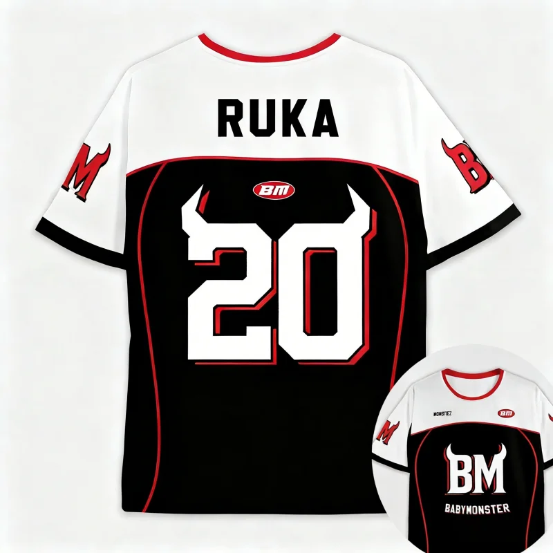 

Новая модная футболка Y2K 2026 для мужчин и женщин BABYMONSTER, молодежная, с круглым вырезом, дышащая, быстросохнущая, из джерси, для всей семьи, детская, модная