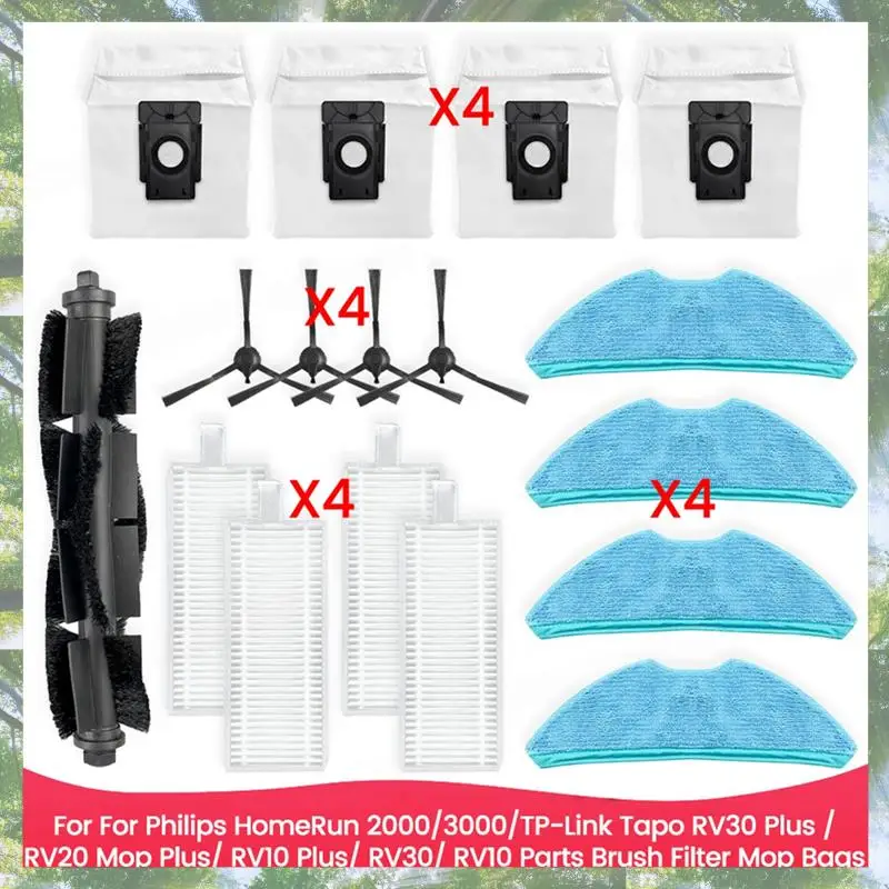 L73A 2025-For Homerun 2000/3000، TP-Link Tapo RV30 Plus /RV20 Mop Plus/ RV10 Plus/ RV30/ RV1 قطع الغيار فرشاة تصفية Mo #1