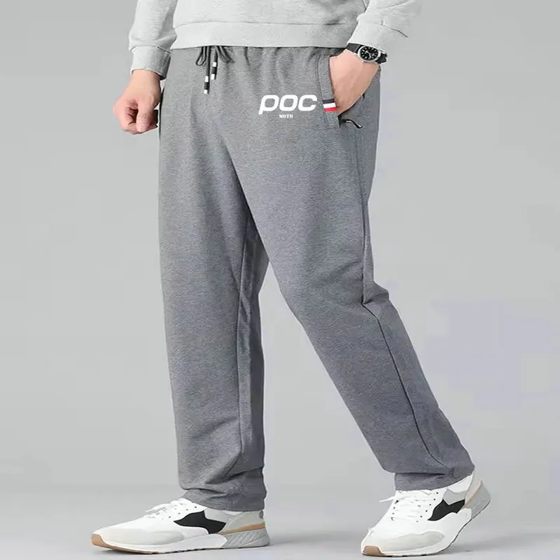 

New MOTO POC Spring Autumn Men Cycling Pants Fitness Gym Straight Cotton Track Pants Male Loose Joggers Trousers Plus Size 5XL