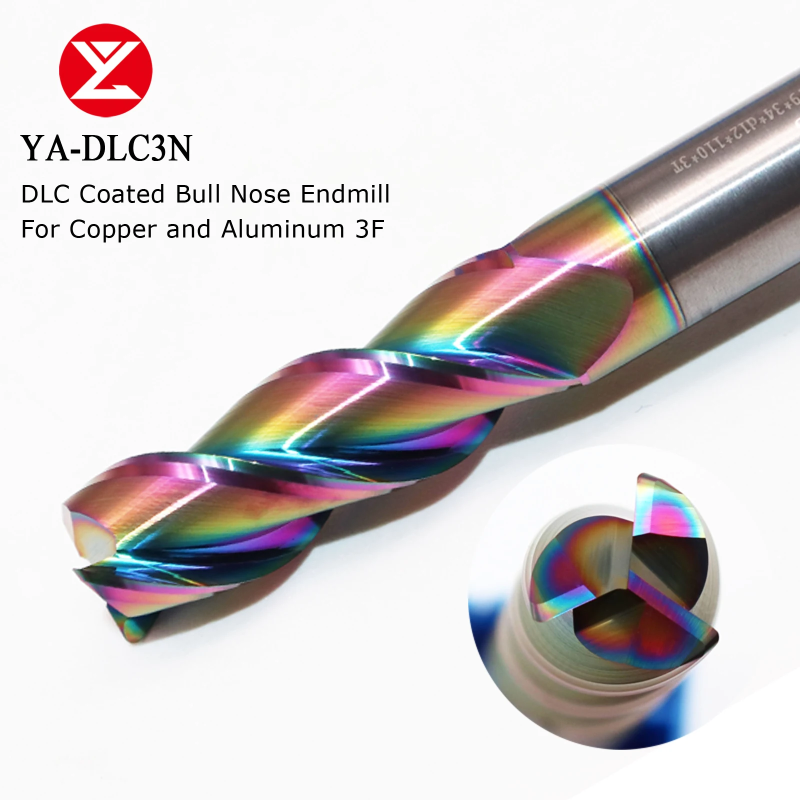 Corner Radius End Mill R Bullnose CNC Tungsten Carbide Steel Cutter Surface Machining Metal Router Tool 4 Flutes R0.2 R0.5 R1