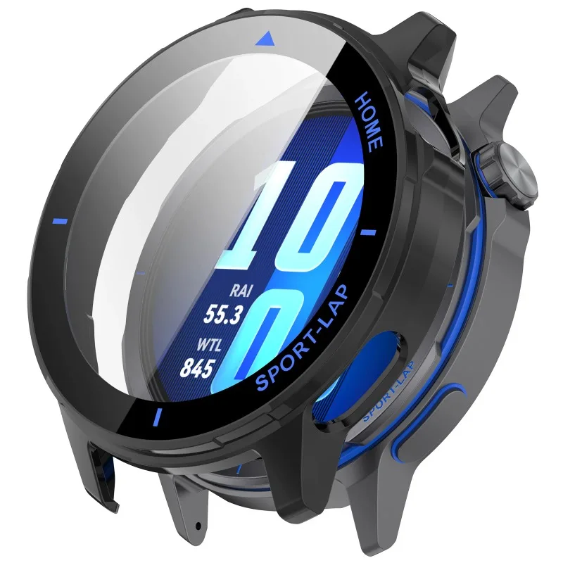 HD Glass＋PC Case For Huawei Watch GT Runner 2 Dost-proof Shell-membrane Integrated Protective Shell For Huawei Watch GT Runner 2