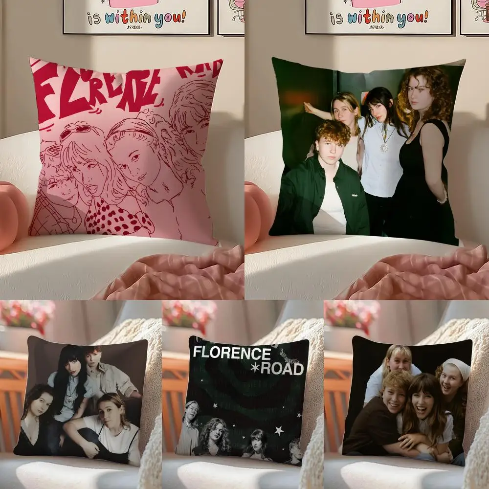 

Модный чехол для подушки F-Florence Road BAND GIRLS, льняная наволочка, мягкий декор для дивана, дома, комнаты