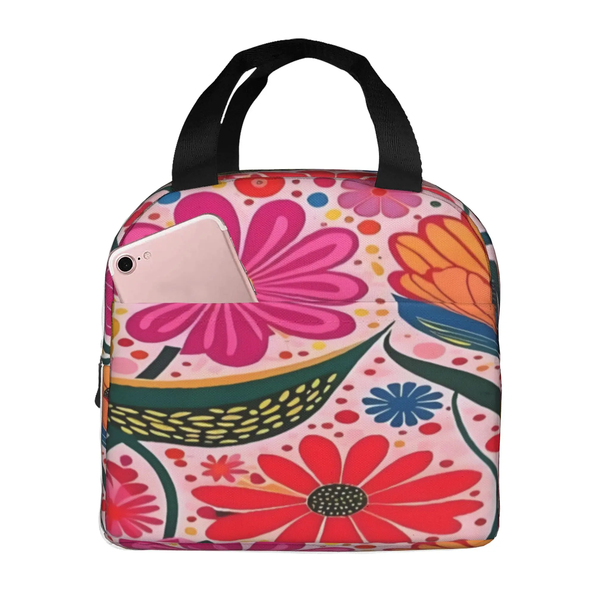 Japane  Yayoi Kusama Abstract Mountain Portable Lunch Boxes Women Leakproof  Thermal Cooler Food Insulated Lunch Bag School